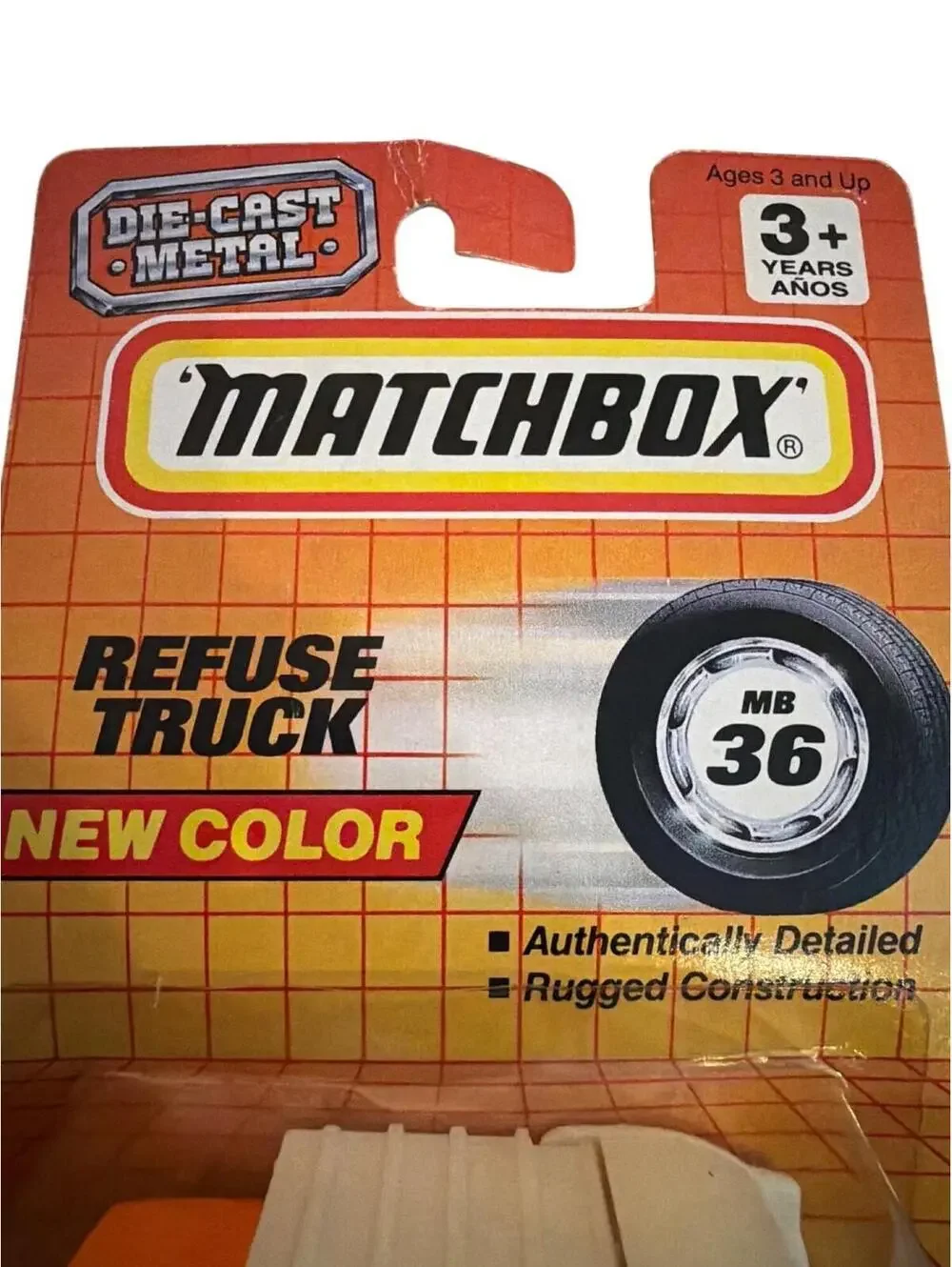 Matchbox MB36 Refuse Truck Die-Cast Metal Disposal Unit-24 Authentic Design Rugg
